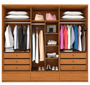 Ver imagem 3 de Guarda Roupa Casal MDF 6 Portas 9 Gavetas 270cm Esparta Cinamomo - TCIL Móveis