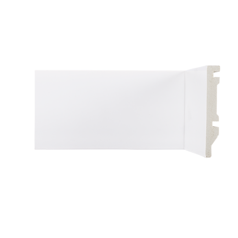 Kit  Rodape Poliestireno Liso 10x1,5x240cm Branco PX 5190 (10Br)