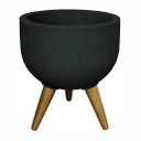 Ver imagem 1 de Vaso Redondo Decore Polietileno 39x33x29cm Japi - Chumbo