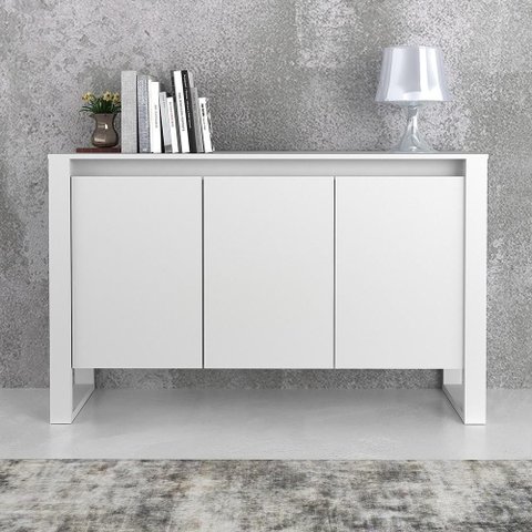 Balcão para Escritório com 03 Portas Me4147 Branco Tecnomobili