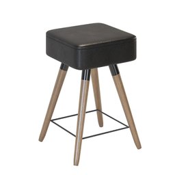 Banco Baixo Rio 50 Cm Preto - Salaone - 1