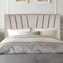 Ver imagem 3 de Cabeceira Casal Queen Size Cama Estofada 160 Cm Lile Linho:bege