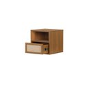 Ver imagem 3 de Mesa de Cabeceira Har Suspensa 1 Gaveta 1 Nicho 33 cm X 36 cm Louro Freijó - Telinha Rattan