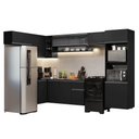 Ver imagem 2 de Armário de Cozinha Completa de Canto Suspenso 465 Cm Preto Nice Madesa 07 Preto