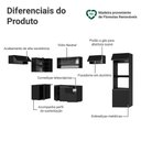 Ver imagem 4 de Armário de Cozinha Completa de Canto Suspenso 465 Cm Preto Nice Madesa 07 Preto