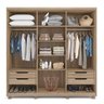 Guarda-Roupa Casal 6 Portas 4 Gavetas Internas Jundiai Móveis Rimo - 2