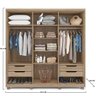 Guarda-Roupa Casal 6 Portas 4 Gavetas Internas Jundiai Móveis Rimo - 4
