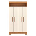 Ver imagem 2 de Armário Multiuso 90cm 4 Portas com Nicho Freijó/Off White - Notável Móveis