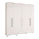 Ver imagem 3 de Guarda-Roupa Casal 6 Portas 4 Gavetas Internas Jundiai Móveis Rimo