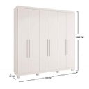 Ver imagem 4 de Guarda-Roupa Casal 6 Portas 4 Gavetas Internas Jundiai Móveis Rimo