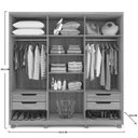 Ver imagem 4 de Guarda-Roupa Casal 6 Portas 4 Gavetas Internas Jundiai Móveis Rimo