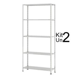 Kit 2 Estante 5 Prateleiras Aço Suporta 100Kg 10071 - 1