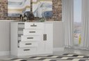 Ver imagem 2 de Cômoda com Sapateira Space 5 Gavetas - Móveis Novo Horizonte Branco