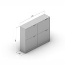 Ver imagem 2 de Sapateira para Quarto 24 Pares 110cm Porto Politorno Móveis