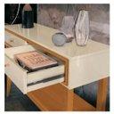 Ver imagem 3 de Aparador Buffet Balcão  Bari  Hall e Sala de Estar1.00 Off/cedro Com 2 Gavetas Pés Madeira Maciça