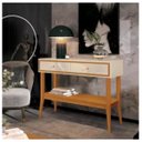 Ver imagem 2 de Aparador Buffet Balcão  Bari  Hall e Sala de Estar1.00 Off/cedro Com 2 Gavetas Pés Madeira Maciça