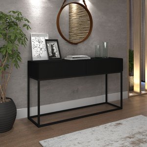 Aparador Buffet Pés estilo Industrial Luxo Preto