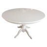 Mesa de Jantar Redonda Inglesa 110 Cm Branco Brilho - 1