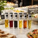 Ver imagem 2 de Kit 6 Borrifadores Spray Azeite Vinagre 100ml Wolff Aço Inox Vidro Pulverizador Pequeno Restaurante