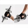 Par de Luva de Treino para Academia Ajustável Grip Fitness Preto - 2