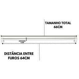 Kit 4 Puxador 640mm Alumínio Armário Móveis Cômoda Roupeiro - 2