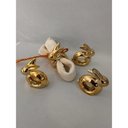 Ver imagem 3 de Argola Porta Guardanapo Porcelana Ouro 4 Unidades