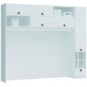 Ver imagem 2 de Quarto Solteiro Completo com Guarda-Roupa Conjugado com Cabeceira e Cama e 2 Nichos Móveis Castro