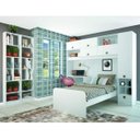 Ver imagem 1 de Quarto Solteiro Completo com Guarda-Roupa Conjugado com Cabeceira e Cama e 2 Nichos Móveis Castro