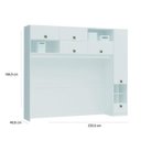 Ver imagem 4 de Quarto Solteiro Completo com Guarda-Roupa Conjugado com Cabeceira e Cama e 2 Nichos Móveis Castro