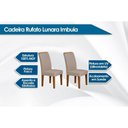 Ver imagem 3 de Sala de Jantar Completa Londrina C/ Tampo Madeirado C/ Vidro 120x80cm e 4 Cadeiras Lunara Capuccino/