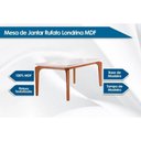 Ver imagem 2 de Sala de Jantar Completa Londrina C/ Tampo Madeirado C/ Vidro 120x80cm e 4 Cadeiras Lunara Capuccino/