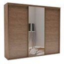 Ver imagem 3 de Guarda-Roupa com Espelho 3 Portas de Correr 6 Gavetas 227cm Eleganza