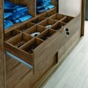 Ver imagem 6 de Guarda-Roupa com Espelho 3 Portas de Correr 6 Gavetas 227cm Eleganza