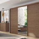 Ver imagem 1 de Guarda-Roupa com Espelho 3 Portas de Correr 6 Gavetas 227cm Eleganza