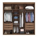 Ver imagem 2 de Guarda-Roupa com Espelho 3 Portas de Correr 6 Gavetas 227cm Eleganza