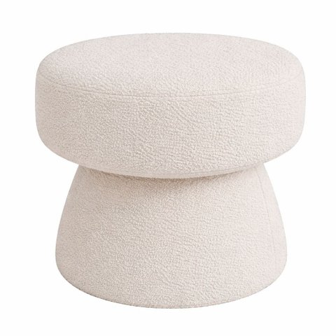 Puff Redondo Solis Bouclé Off White - Sallar Home