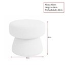 Ver imagem 4 de Puff Redondo Solis Bouclé Off White - Sallar Home