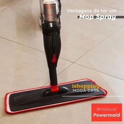 Mop Spray Com Reservatório Vermelho e Cinza - 3