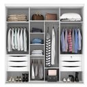 Ver imagem 2 de Guarda Roupa com Espelho 3 Portas de Correr 6 Gavetas 227cm Eleganza Belmax
