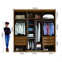 Ver imagem 5 de Guarda Roupa com Espelho 3 Portas de Correr 6 Gavetas 227cm Eleganza Belmax