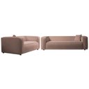 Ver imagem 1 de Kit Sofá 3 Lugares 180cm e Poltrona Decorativa Escritório Orgânico Cecília Linho Rose