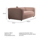 Ver imagem 4 de Kit Sofá 3 Lugares 180cm e Poltrona Decorativa Escritório Orgânico Cecília Linho Rose