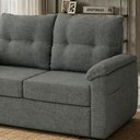 Ver imagem 2 de Sofá Cama 2 Lugares Casal 1,60 Mts Chenile Tiffany Matrix Cor:linho Grosso Cinza Escuro
