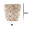 Cachepot Decorativo em Ceramica Circular Bege Trancado 9,5cm - 3