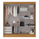 Ver imagem 3 de Guarda-roupa Casal Palermo 2 Portas 3 Gavetas Cinamomo - Mx Móveis