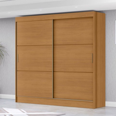 Guarda-roupa Casal Palermo 2 Portas 3 Gavetas Cinamomo - Mx Móveis