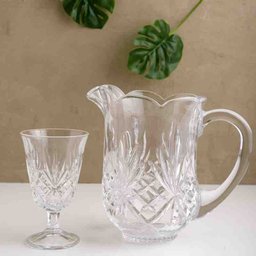 Conjunto Jarra com 6 Taças de Cristal Dublin 1,5 L - 200 Ml Lyor - 5