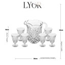 Ver imagem 6 de Conjunto Jarra com 6 Taças de Cristal Dublin 1,5 L - 200 Ml Lyor