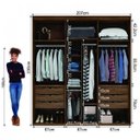 Ver imagem 5 de Guarda-roupa 100% Mdf com Espelho 2 Portas de Correr 6 Gavetas 207cm Inovatto