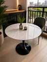 Ver imagem 1 de Mesa de Jantar Saarinen Preto - Redonda 100cm - Mármore Espirito Santo